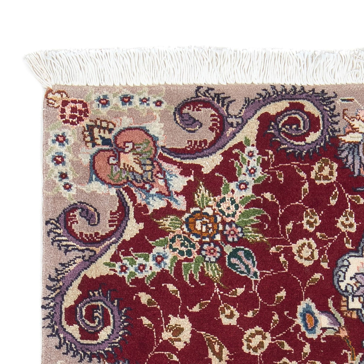 Täbriz - 50 Raj Teppich 63x93cm - Perserteppich - rot