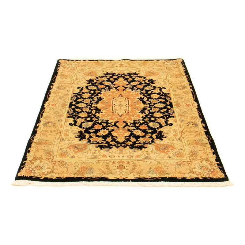 Täbriz - 50 Raj Teppich 101x157cm - Perserteppich - schwarz