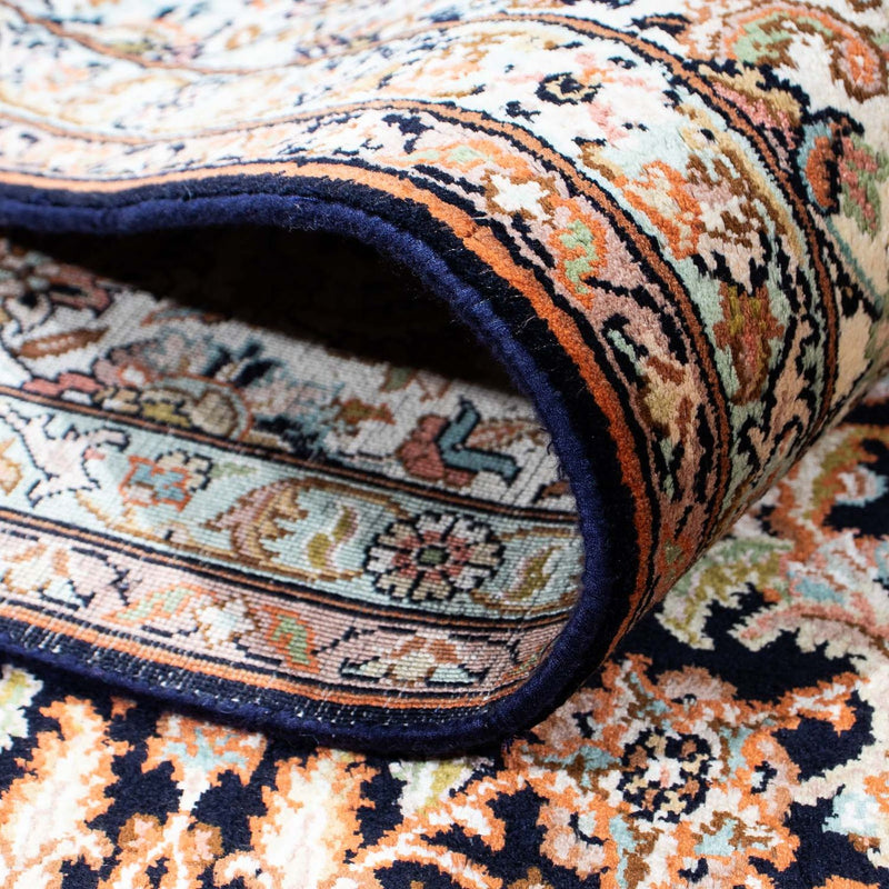 Kaschmar Teppich 154x226cm - Orientteppich - dunkelblau