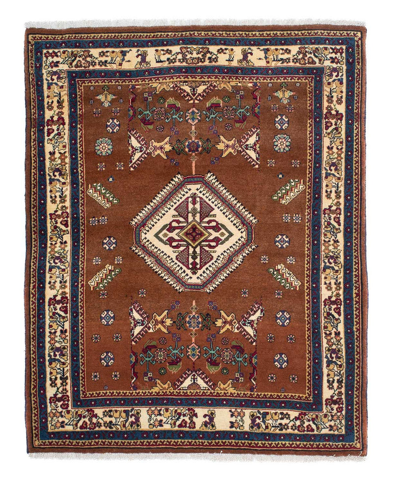 Shiraz Teppich 120x158cm - Perserteppich - braun