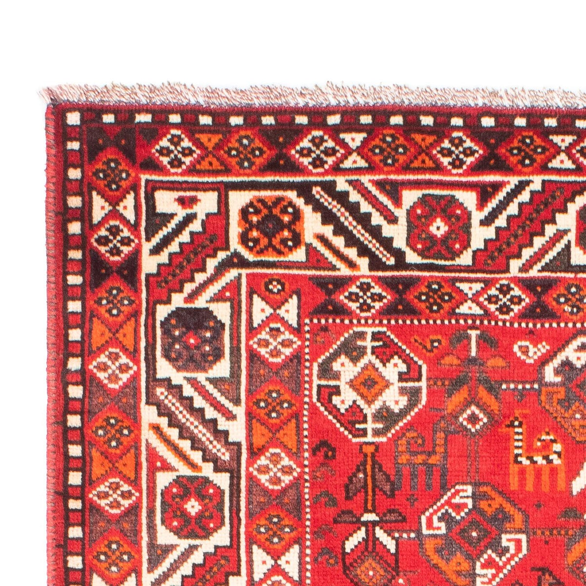 Shiraz Teppich 110x159cm - Perserteppich - rot