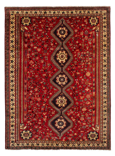 Shiraz Teppich 210x295cm - Perserteppich - dunkelrot