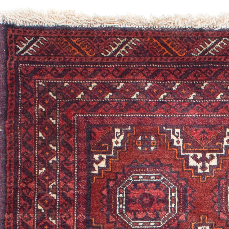 Belutsch Teppich 120x162cm - Orientteppich - dunkelrot