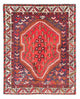 Shiraz Teppich 111x139cm - Perserteppich - dunkelrot