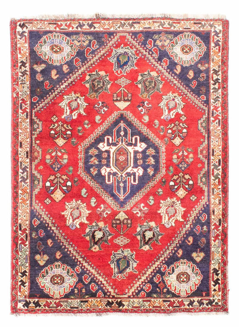 Shiraz Teppich 116x160cm - Perserteppich - dunkelrot
