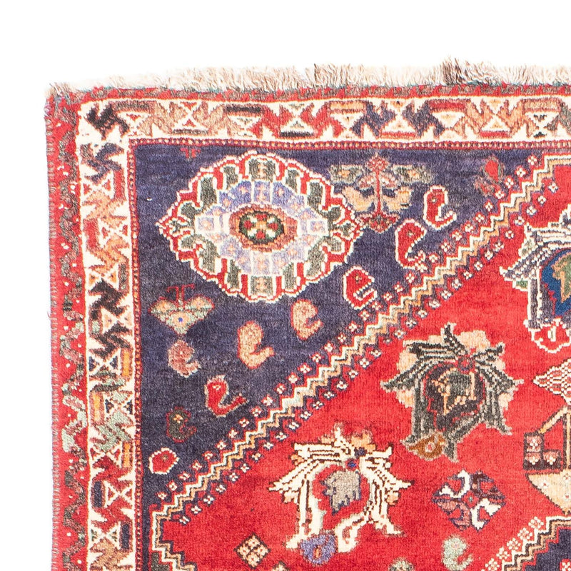 Shiraz Teppich 116x160cm - Perserteppich - dunkelrot