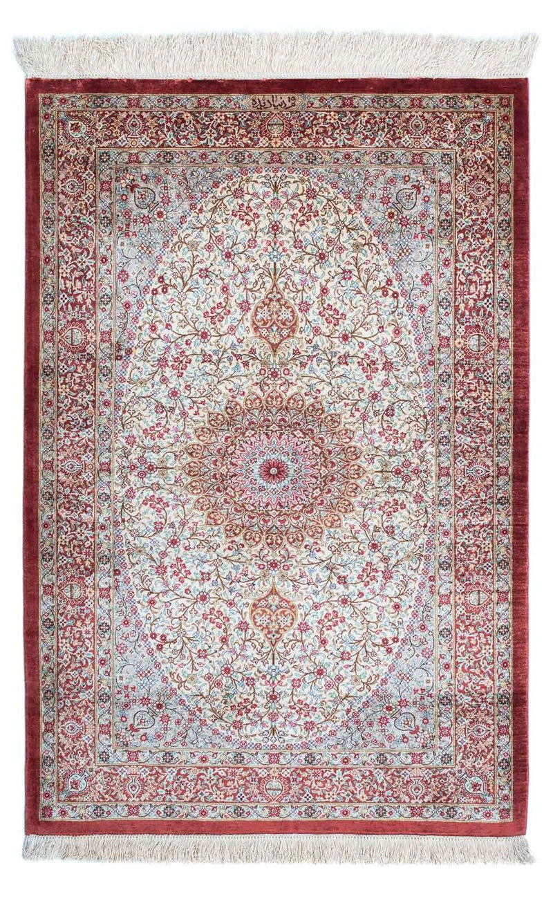 Ghom Teppich 79x122cm - Perserteppich - beige