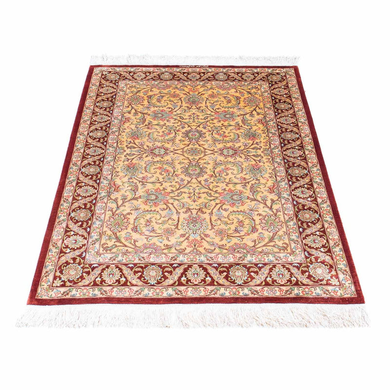 Ghom Teppich 83x123cm - Perserteppich - beige