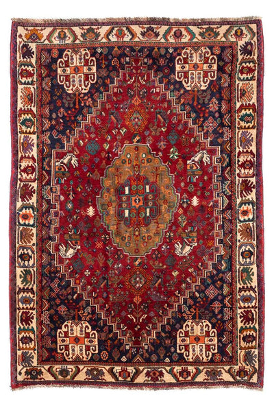 Ghashghai Teppich 158x242cm - Perserteppich - dunkelrot