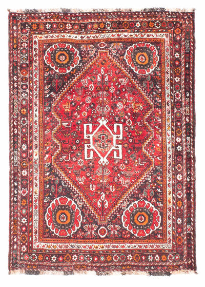 Ghashghai Teppich 111x149cm - Perserteppich - dunkelrot