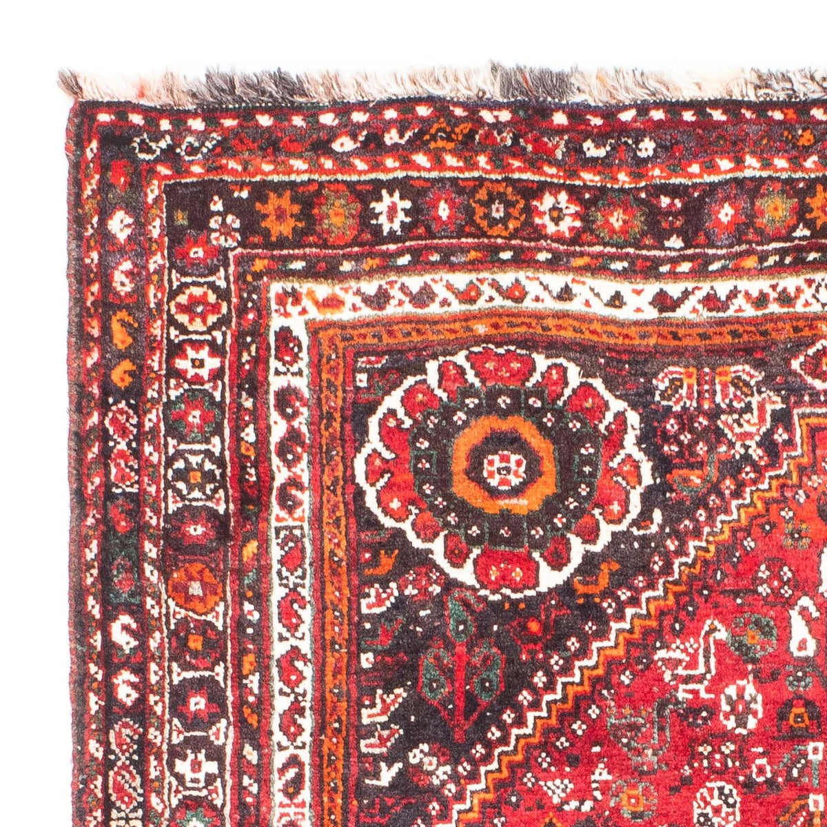Ghashghai Teppich 111x149cm - Perserteppich - dunkelrot
