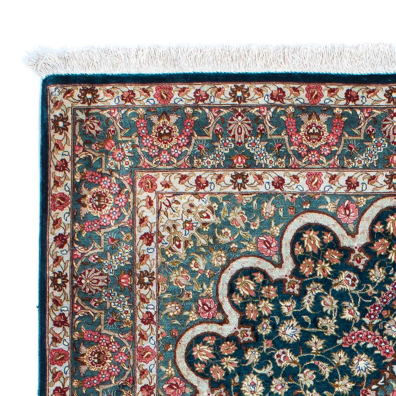 Ghom Teppich 101x150cm - Perserteppich - grün