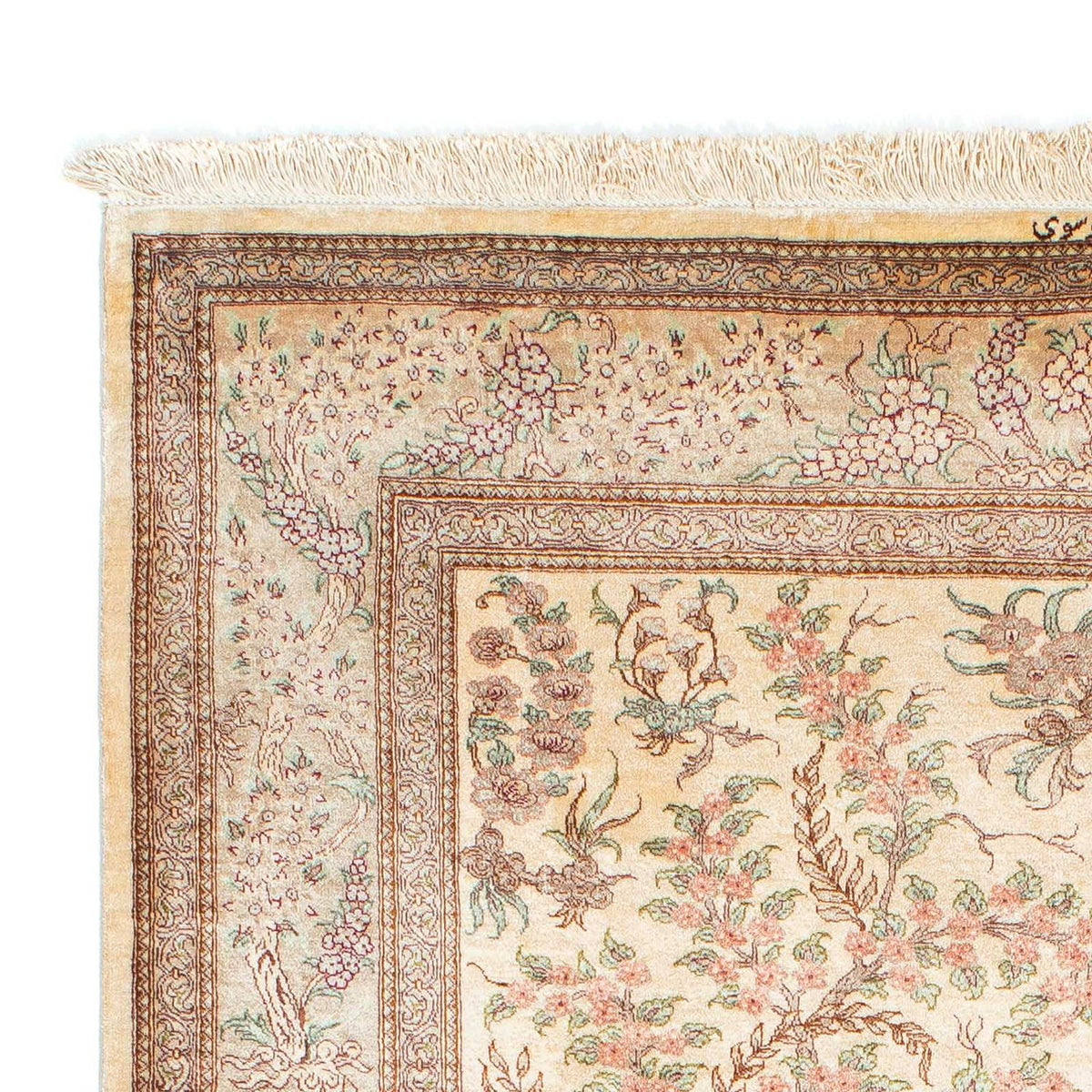 Ghom Teppich 102x157cm - Perserteppich - beige