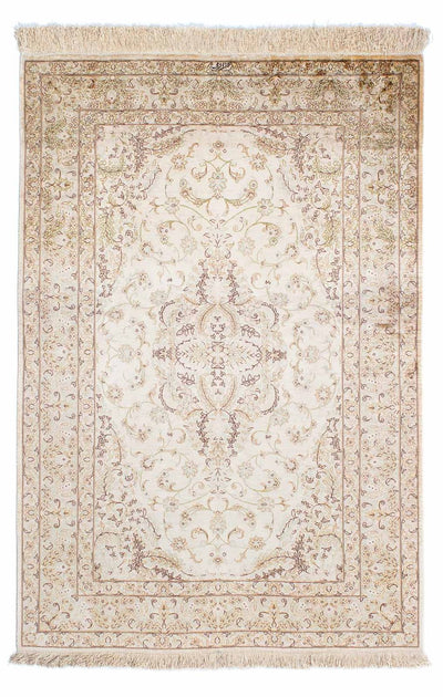 Ghom Teppich 99x147cm - Perserteppich - beige