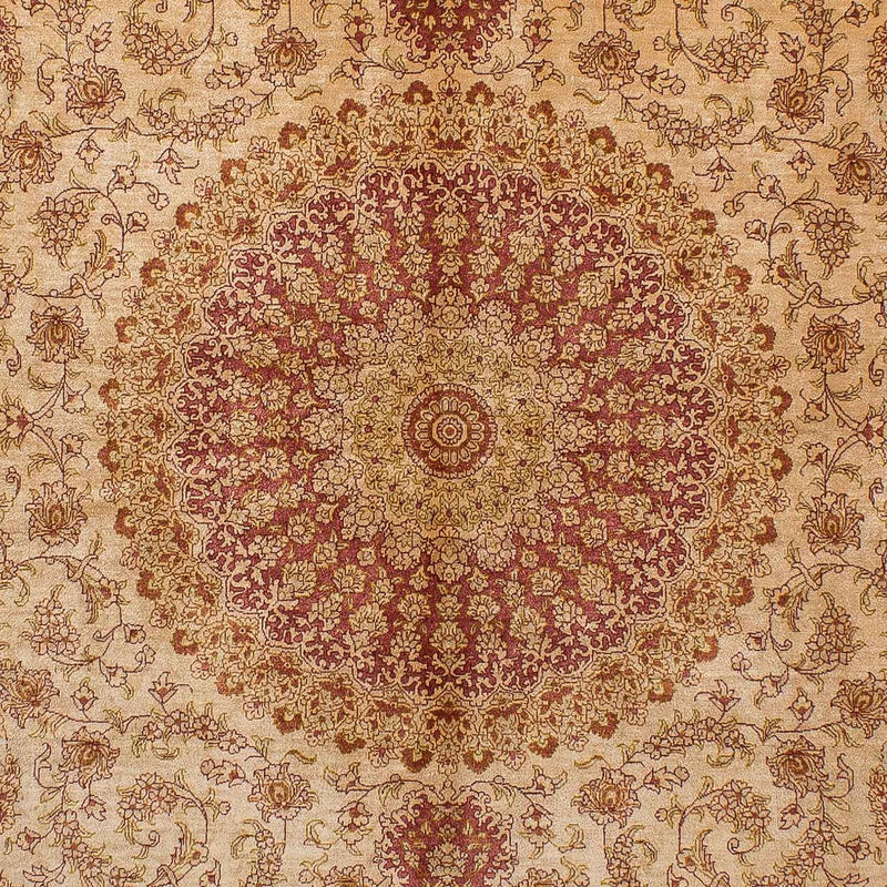 Seidenteppich - Ghom Seide - Premium 154 x 237 cm Teppich Wohnzimmer - braun