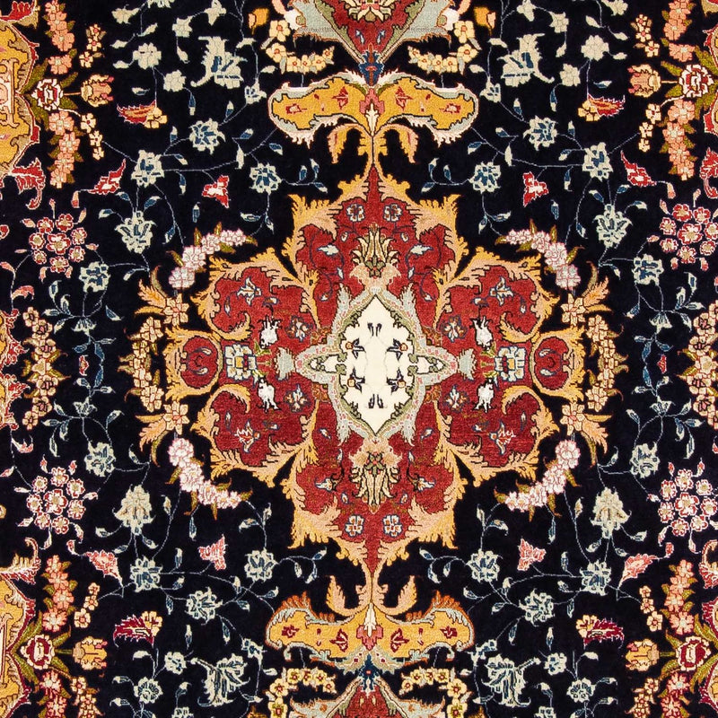 Täbriz - 50 Raj Teppich 190x288cm - Perserteppich - dunkelblau