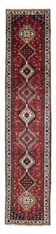 Yalameh Teppich 78x380cm - Perserteppich - dunkelrot