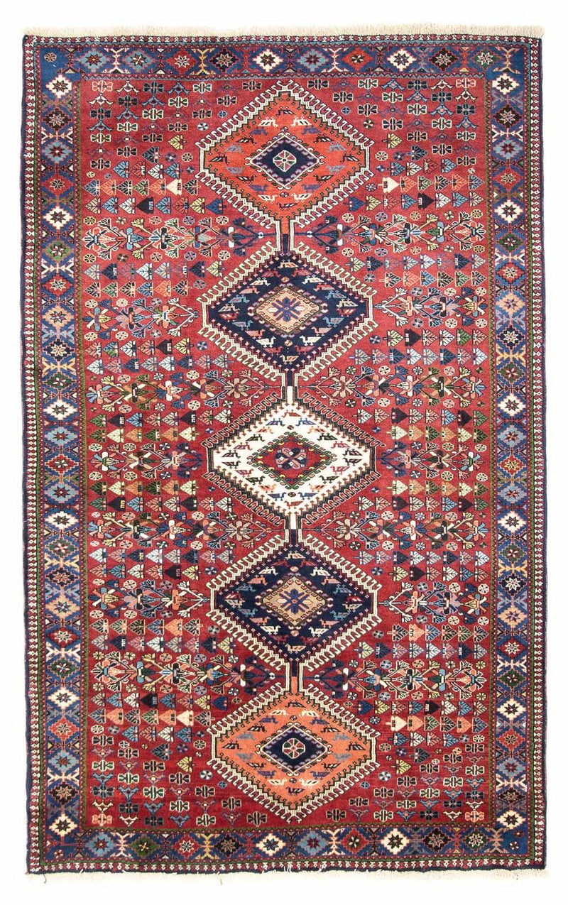 Yalameh Teppich 130x217cm - Perserteppich - dunkelrot