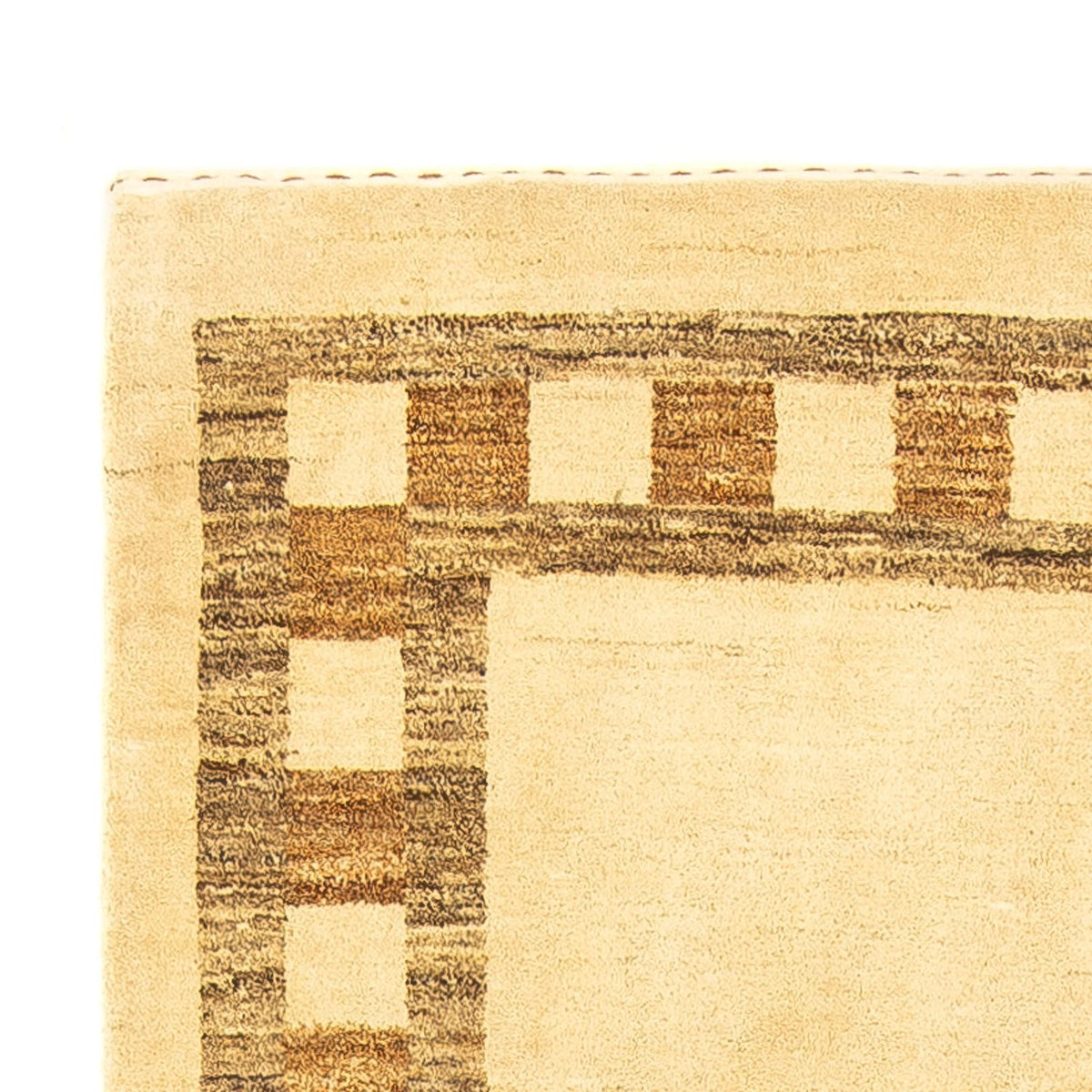 Gabbeh Teppich Indus 98x170cm - Wollteppich - beige