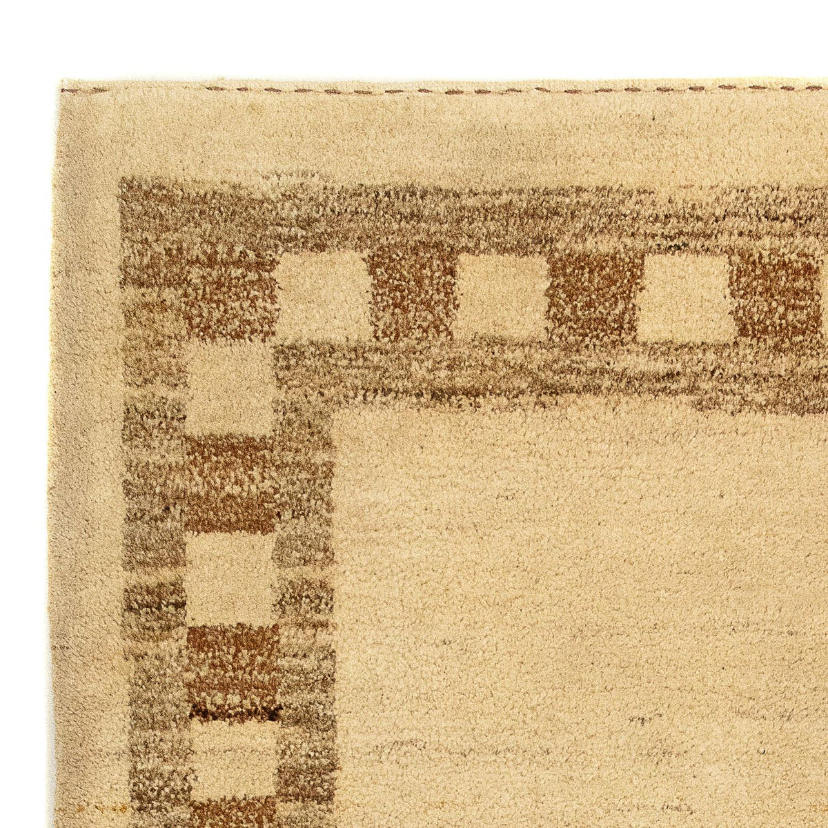 Gabbeh Teppich Indus 80x122cm - Wollteppich - beige