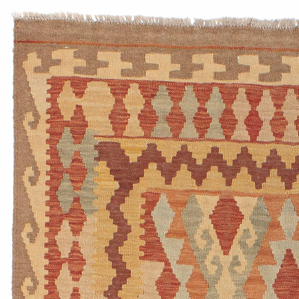 Kelim Fars Teppich 145x203cm - mehrfarbig