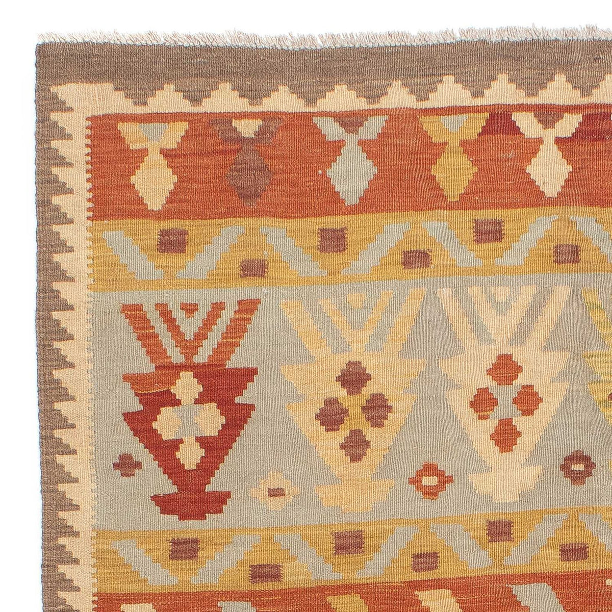 Kelim Fars Teppich 142x193cm - mehrfarbig