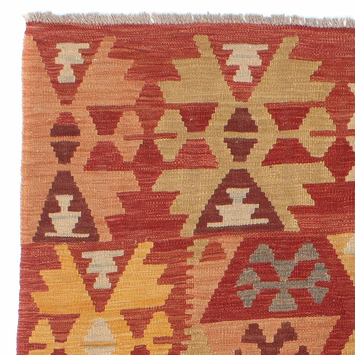 Kelim Fars Teppich 145x200cm - rost