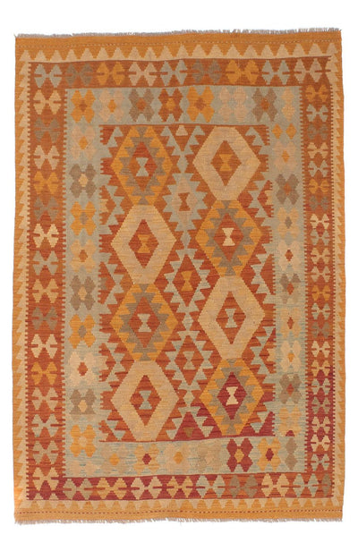 Kelim Fars Teppich 141x206cm - mehrfarbig