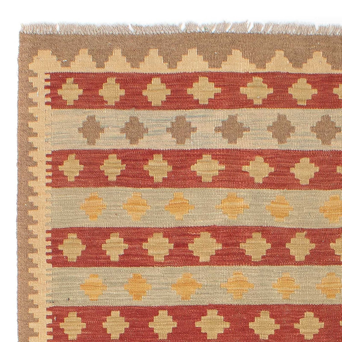 Kelim Fars Teppich 142x201cm - mehrfarbig