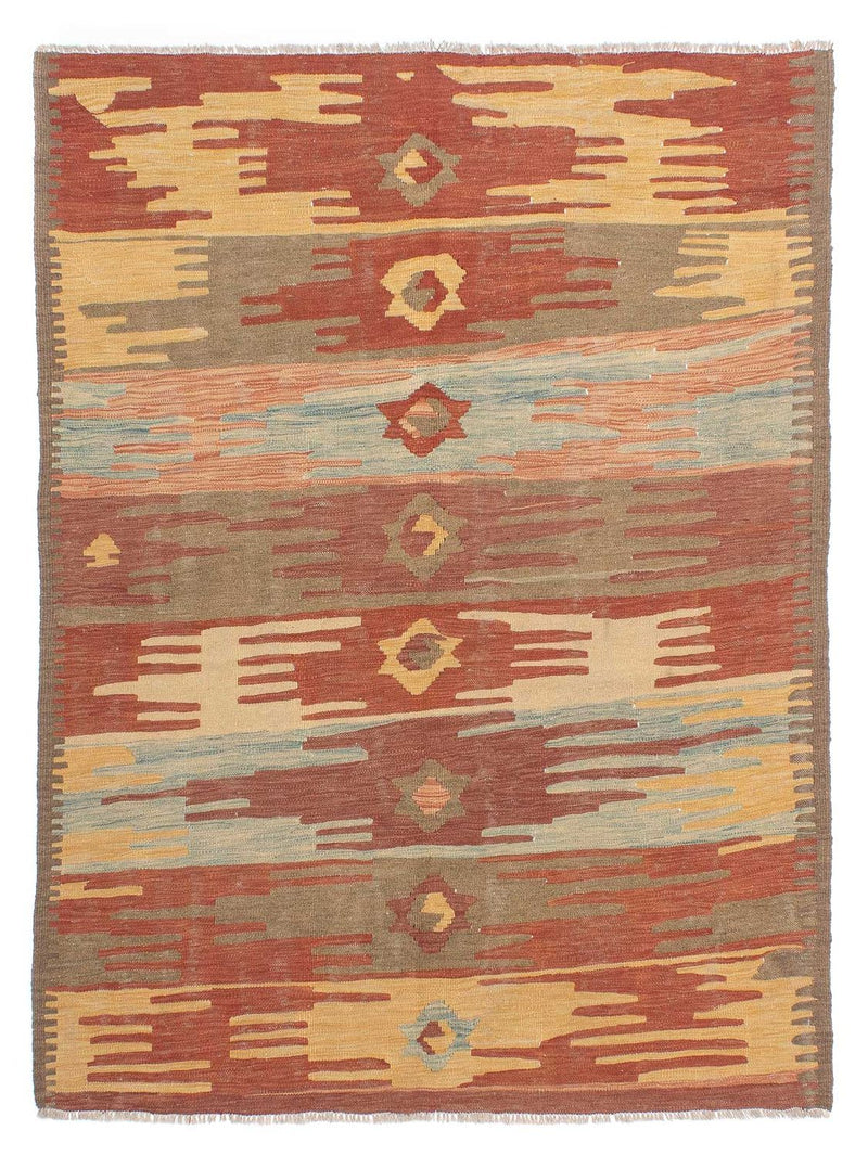 Kelim Fars Teppich 146x190cm - mehrfarbig