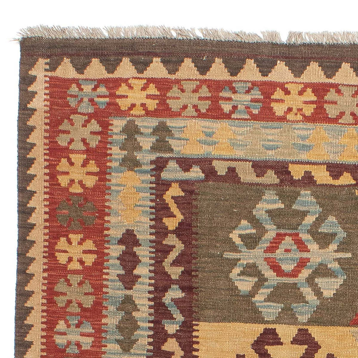 Kelim Fars Teppich 151x196cm - mehrfarbig