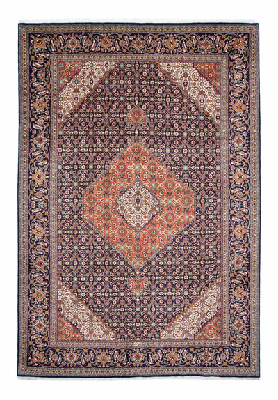 Täbriz Teppich 209x309cm - Perserteppich - dunkelblau