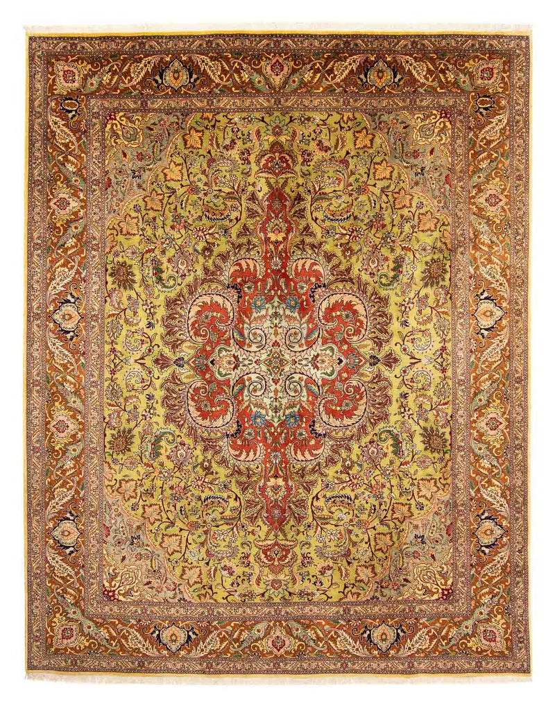Täbriz - 50 Raj Teppich 296x373cm - Perserteppich - mehrfarbig