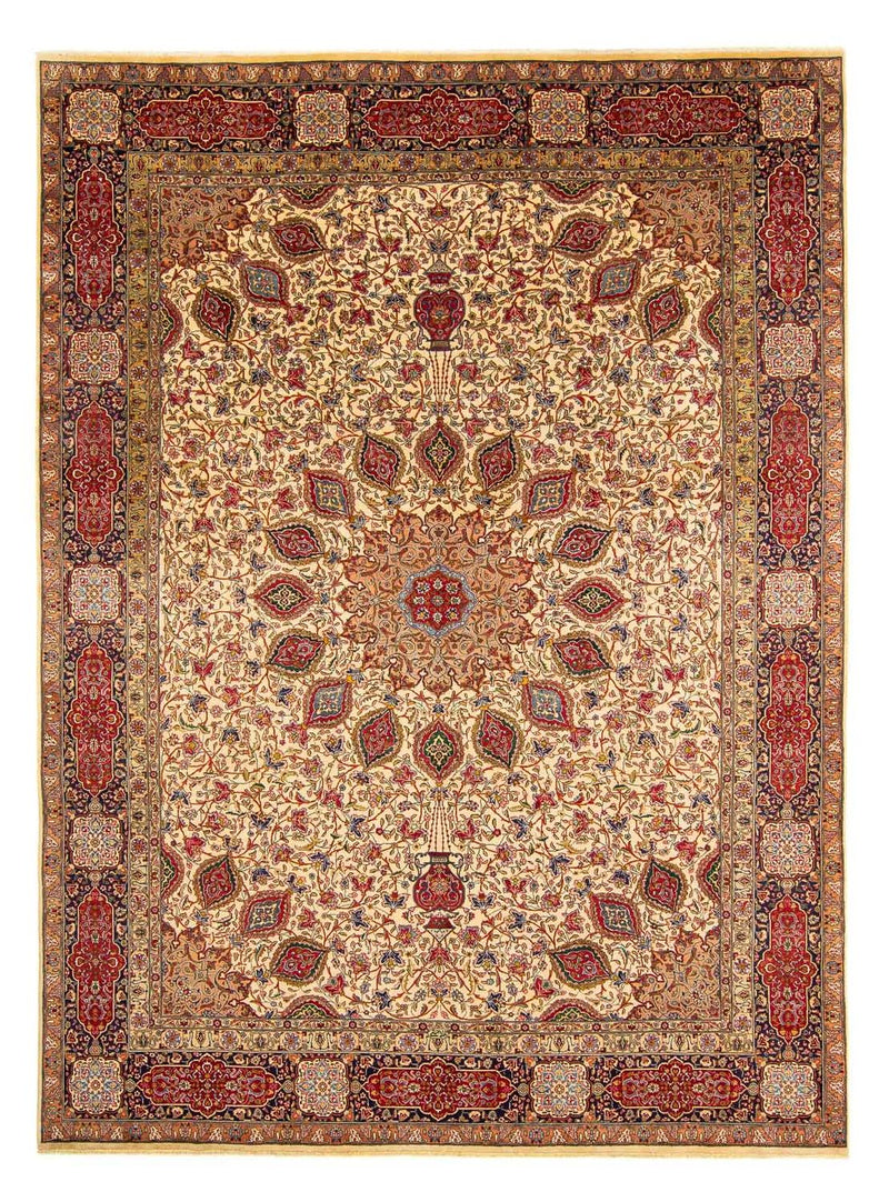 Täbriz - 50 Raj Teppich 290x393cm - Perserteppich - hellbraun