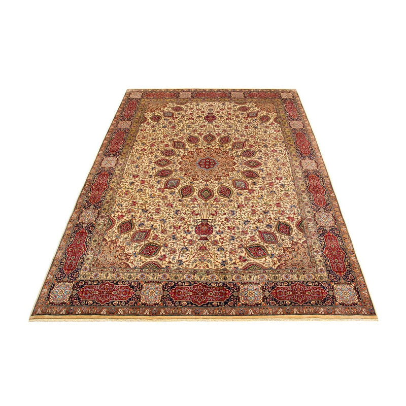 Täbriz - 50 Raj Teppich 290x393cm - Perserteppich - hellbraun