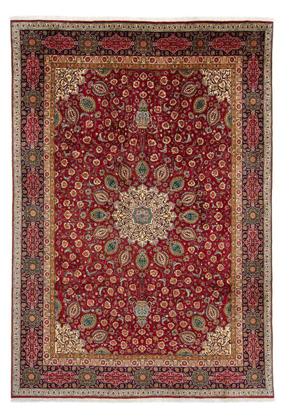 Täbriz - 50 Raj Teppich 243x349cm - Perserteppich - dunkelrot
