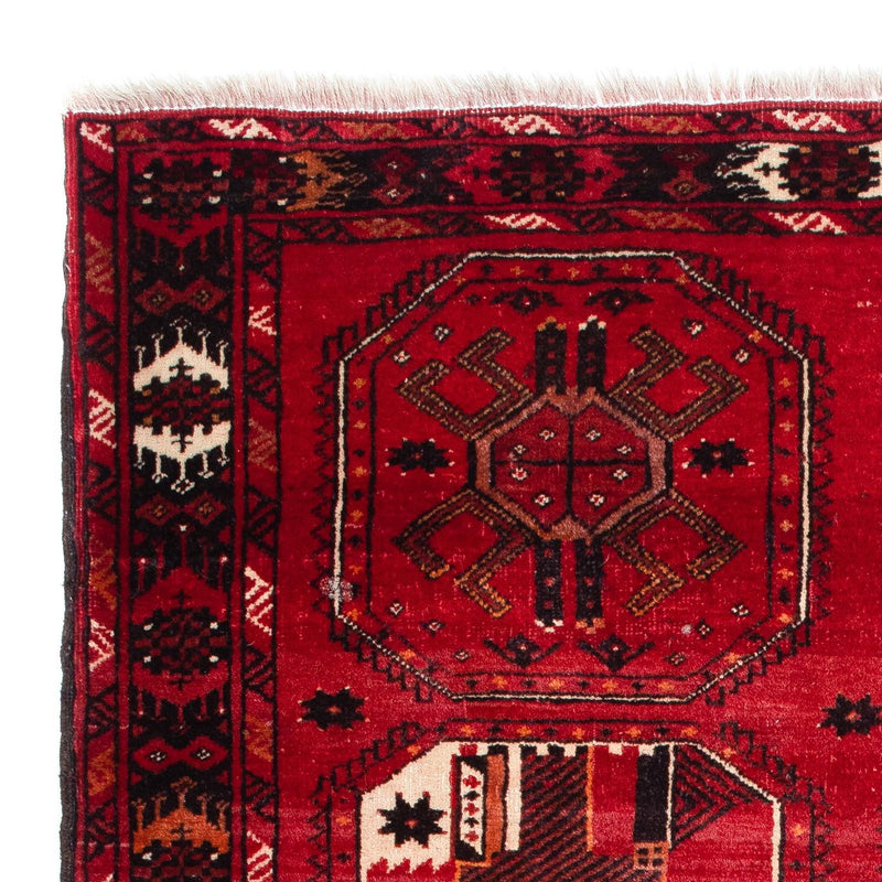 Belutsch Teppich 106x190cm - Orientteppich - dunkelrot