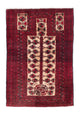 Belutsch Teppich 91x136cm - Orientteppich - dunkelrot