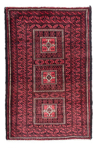 Belutsch Teppich 103x158cm - Orientteppich - dunkelrot – product image