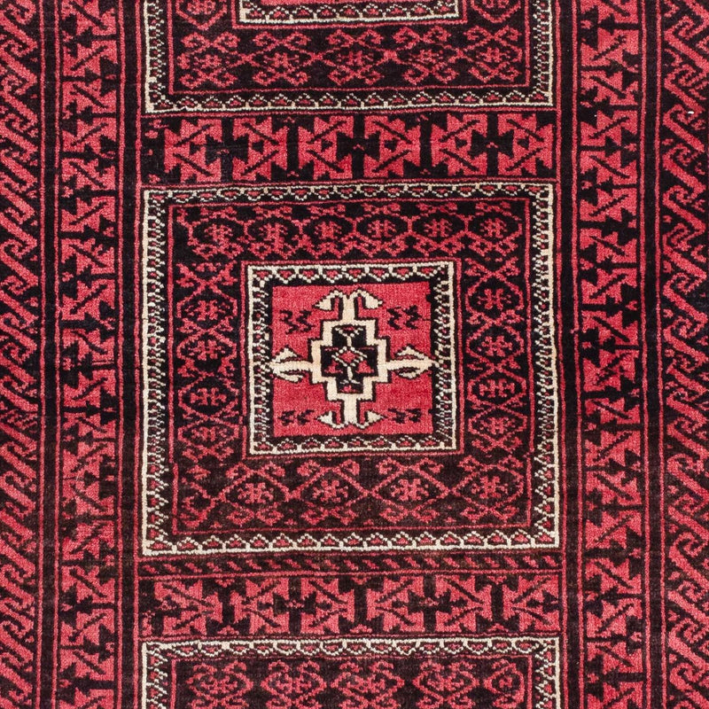 Belutsch Teppich 103x158cm - Orientteppich - dunkelrot