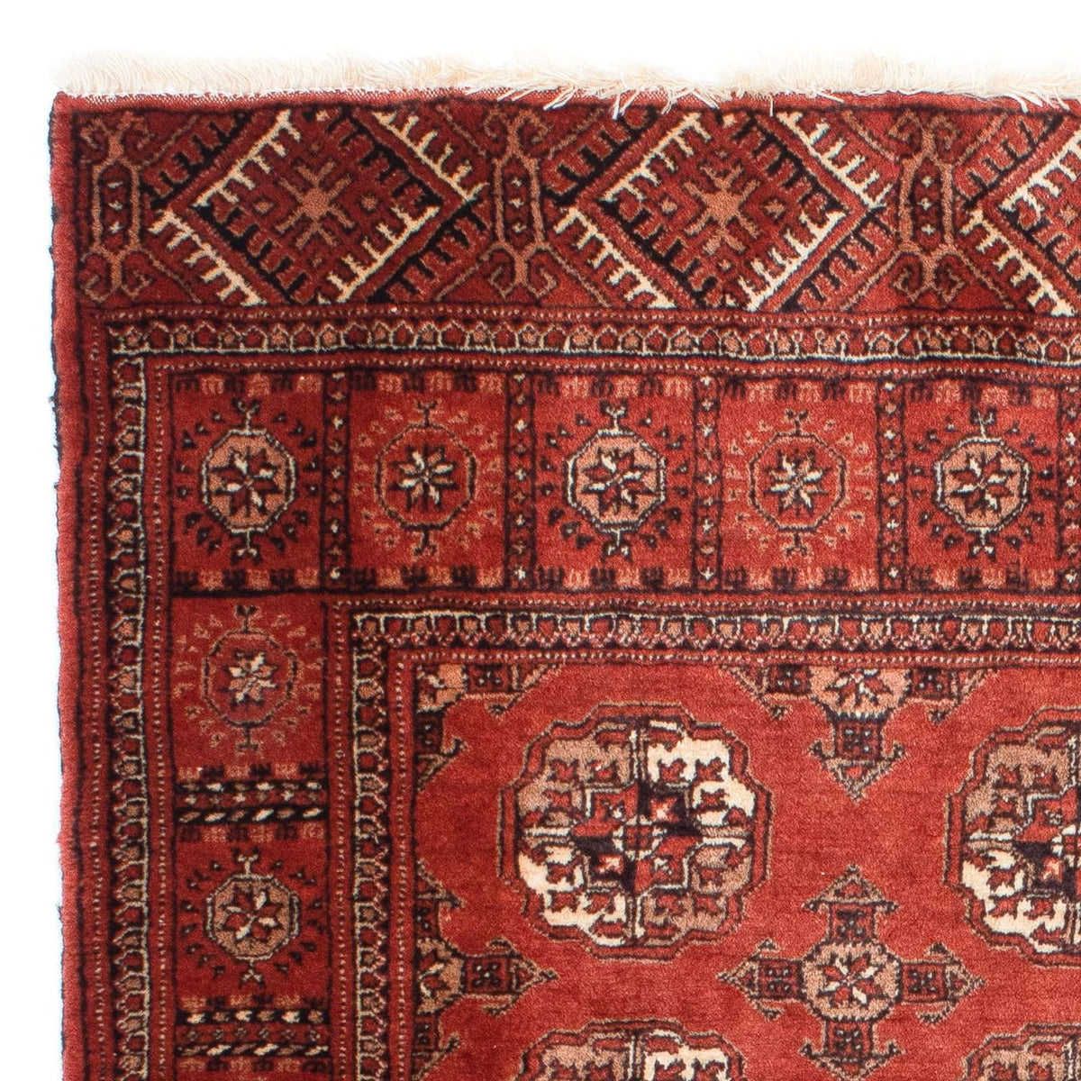 Belutsch Teppich 121x143cm - Orientteppich - dunkelrot