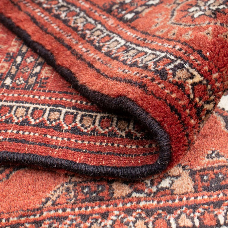 Belutsch Teppich 121x143cm - Orientteppich - dunkelrot