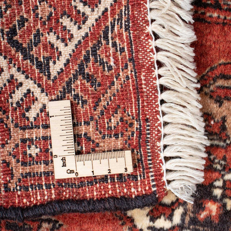 Belutsch Teppich 121x143cm - Orientteppich - dunkelrot