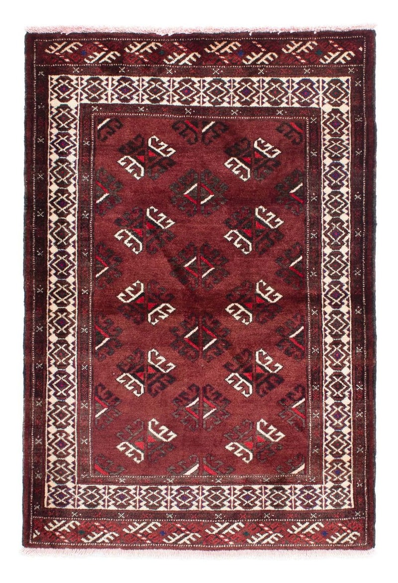 Belutsch Teppich 102x145cm - Orientteppich - dunkelrot