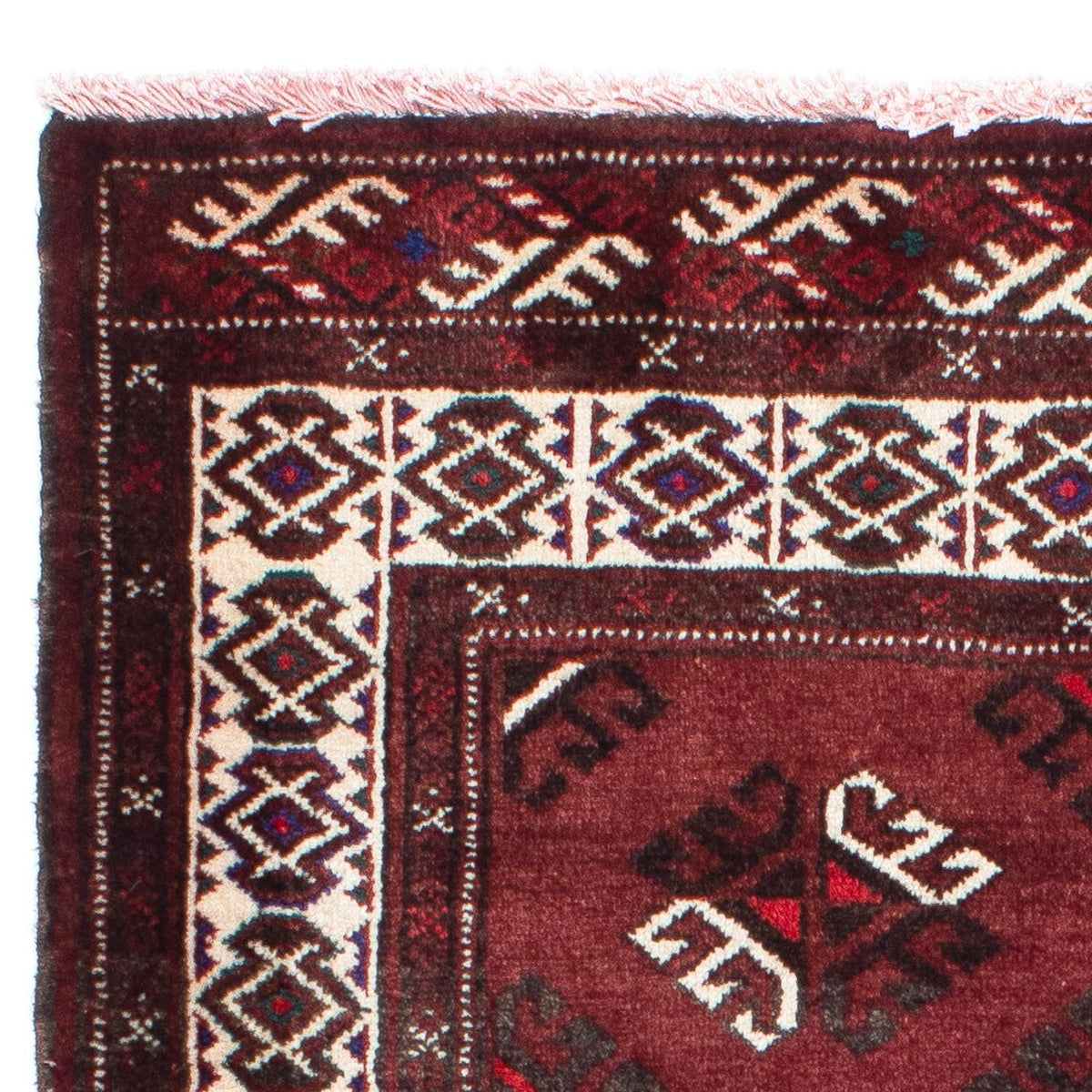 Belutsch Teppich 102x145cm - Orientteppich - dunkelrot