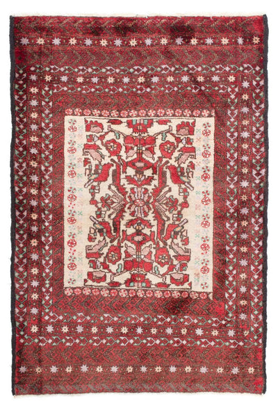 Belutsch Teppich 99x147cm - Orientteppich - rot