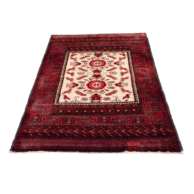 Belutsch Teppich 92x155cm - Orientteppich - dunkelrot