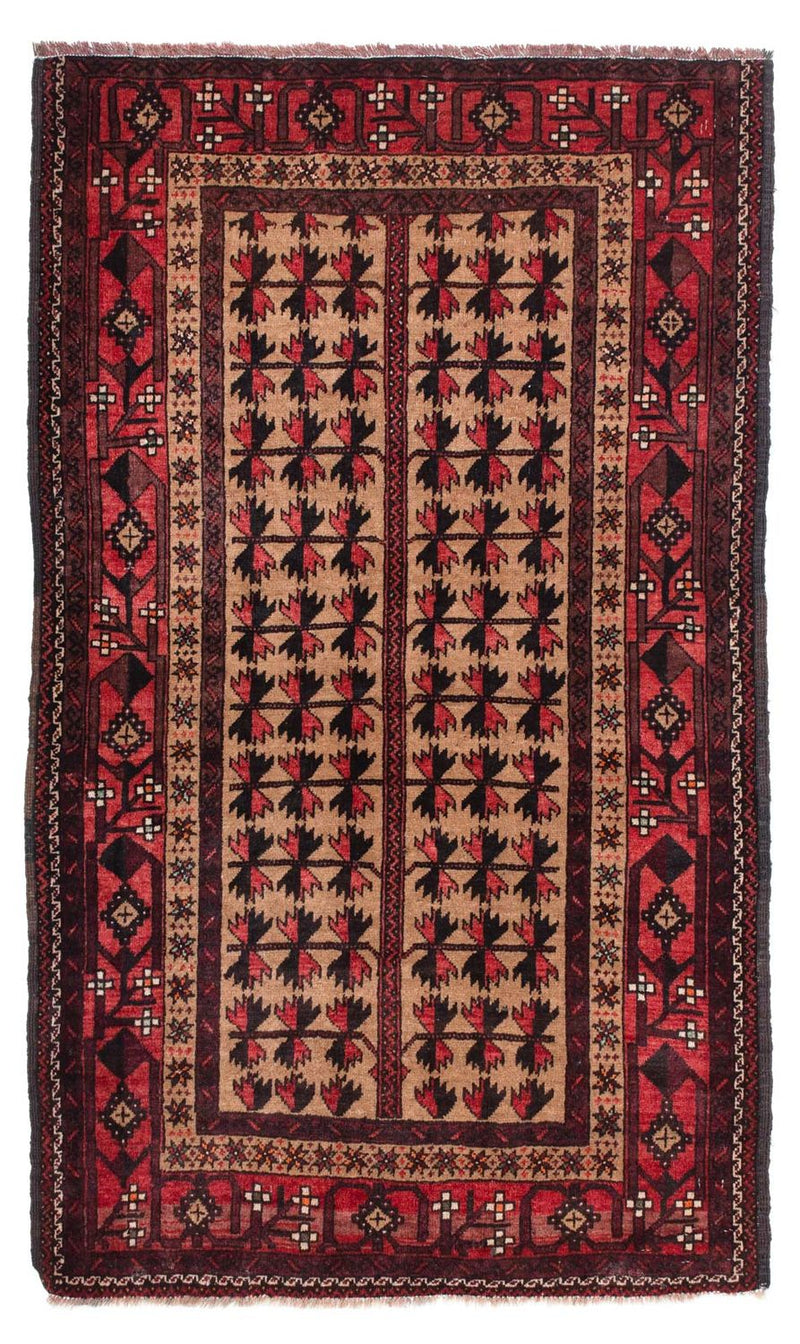 Belutsch Teppich 98x156cm - Orientteppich - braun