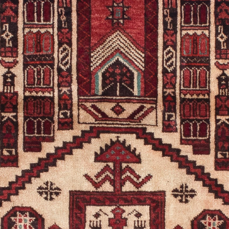 Belutsch Teppich 89x138cm - Orientteppich - dunkelrot