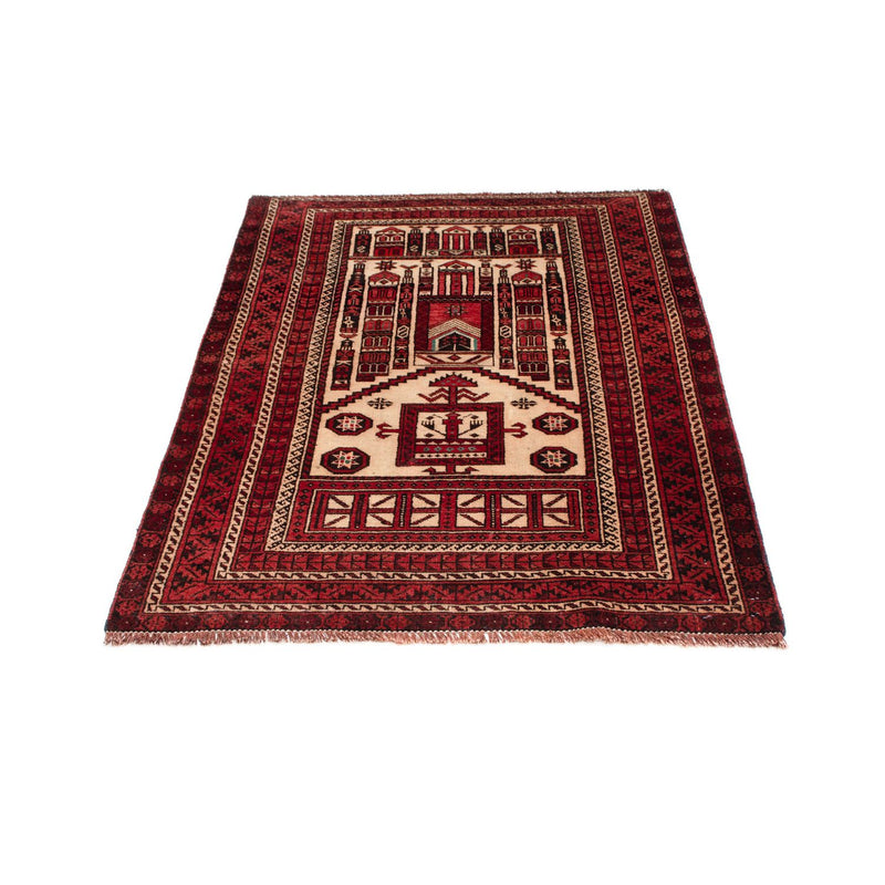 Belutsch Teppich 89x138cm - Orientteppich - dunkelrot